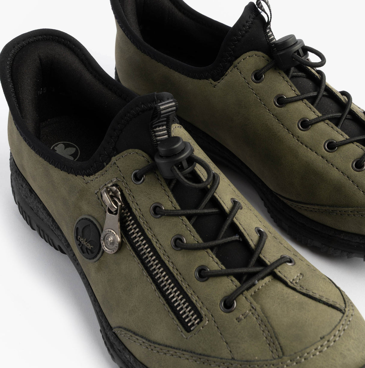 Rieker N3267-54 Nikita Womens Bungee Lace Shoes Green