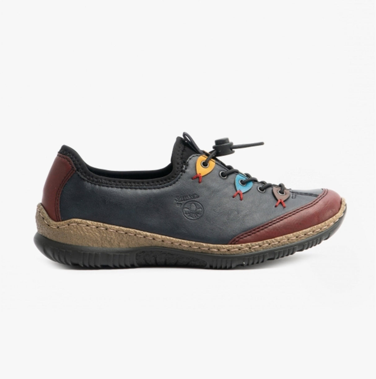 Rieker N3271-35 Womens Shoes Navy/Combi