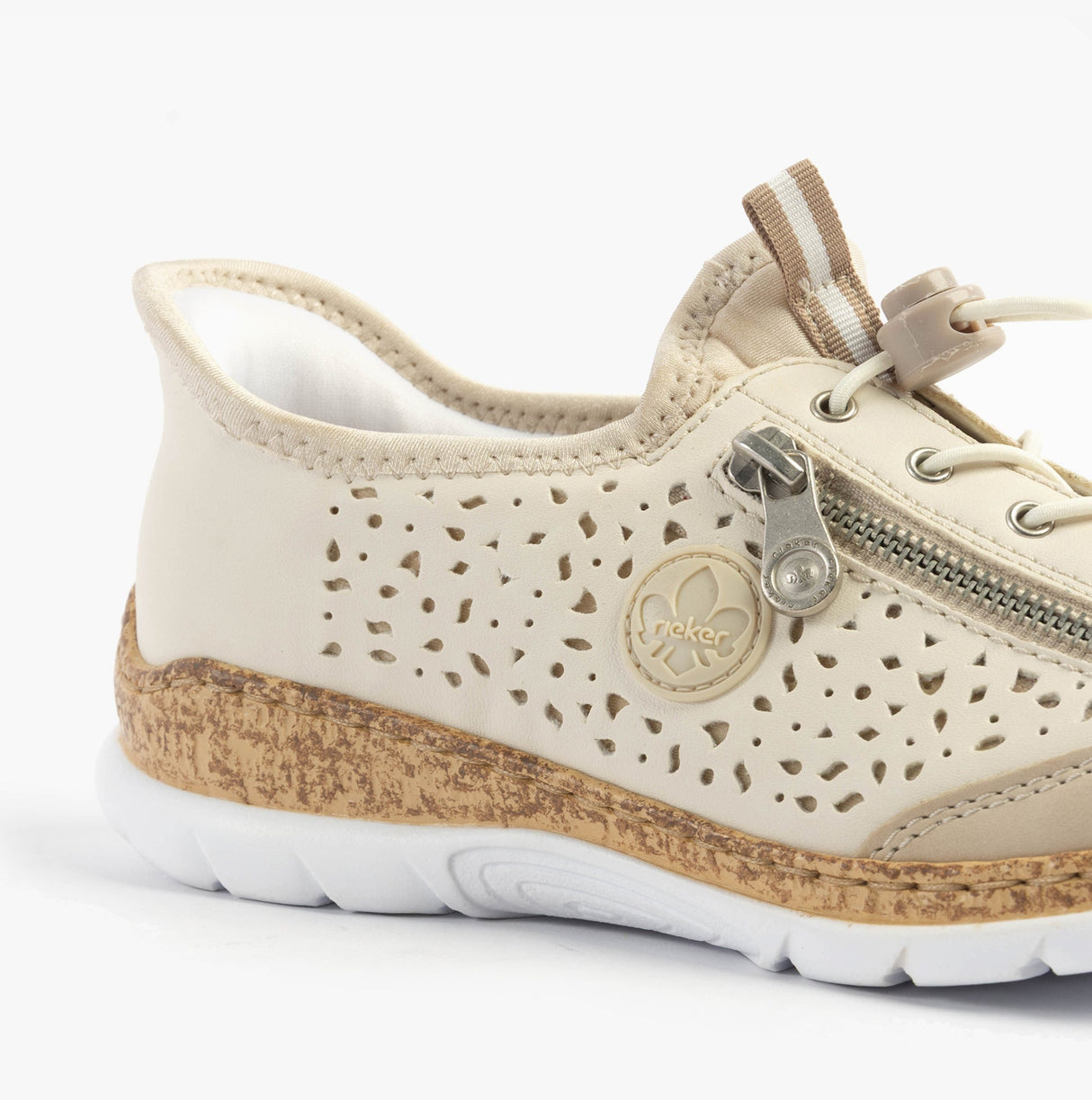 Rieker N42V3-60 Womens Shoes Beige