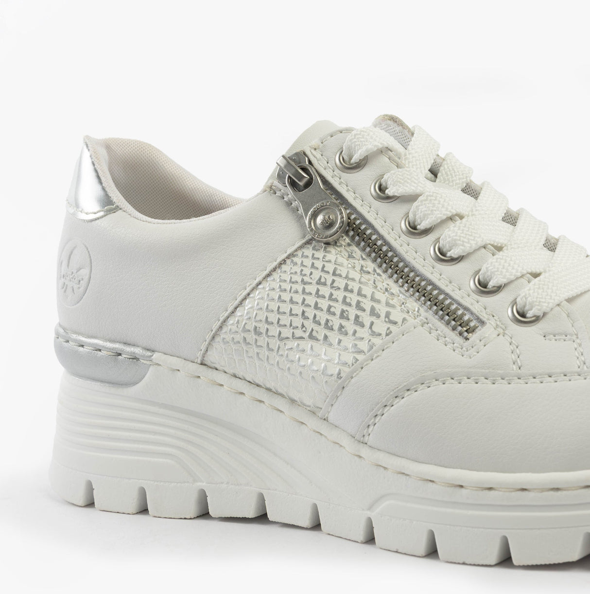 Rieker N8322-80 Womens Shoes White
