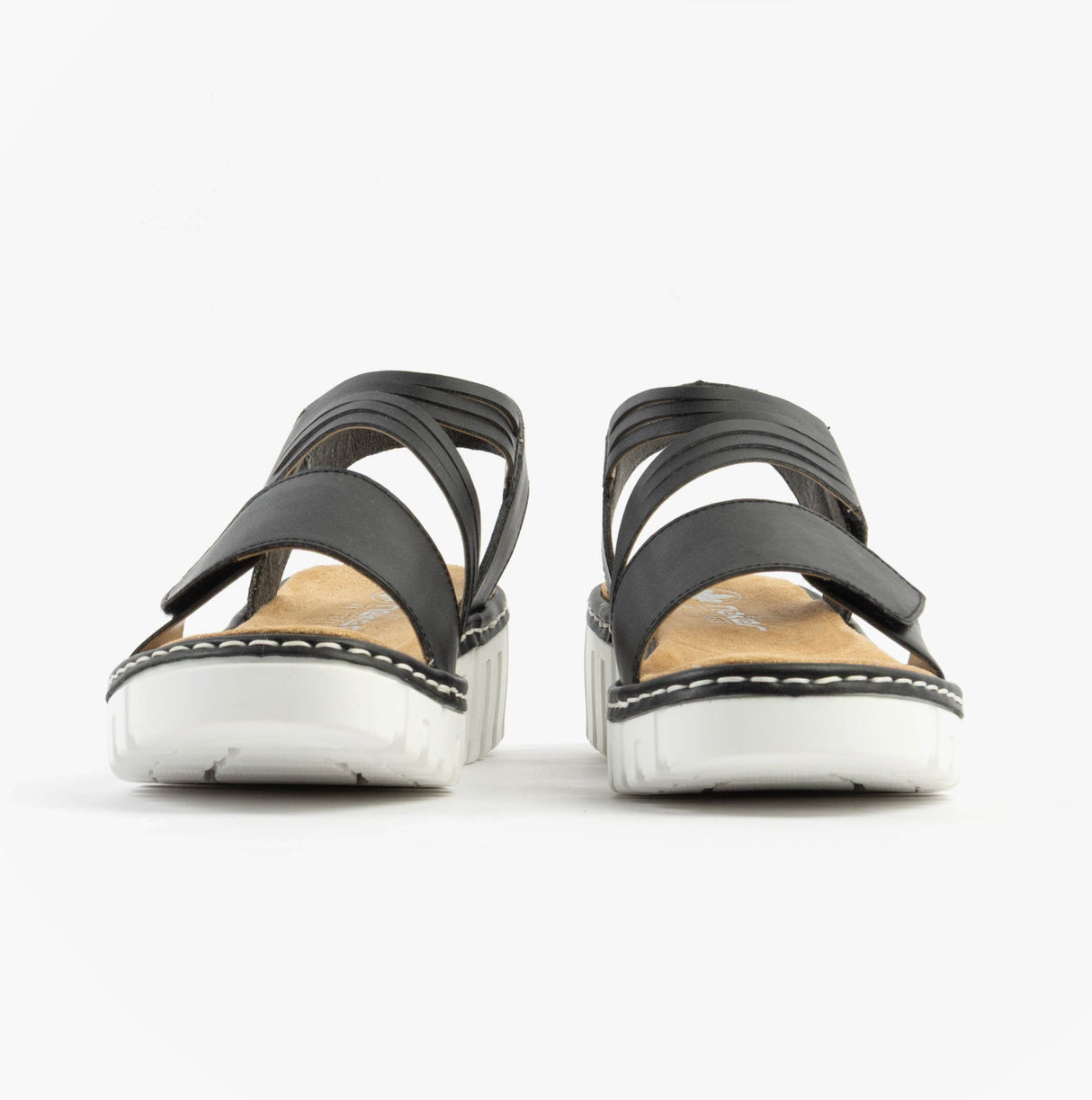 Rieker V1364-00 Womens Sandals Black