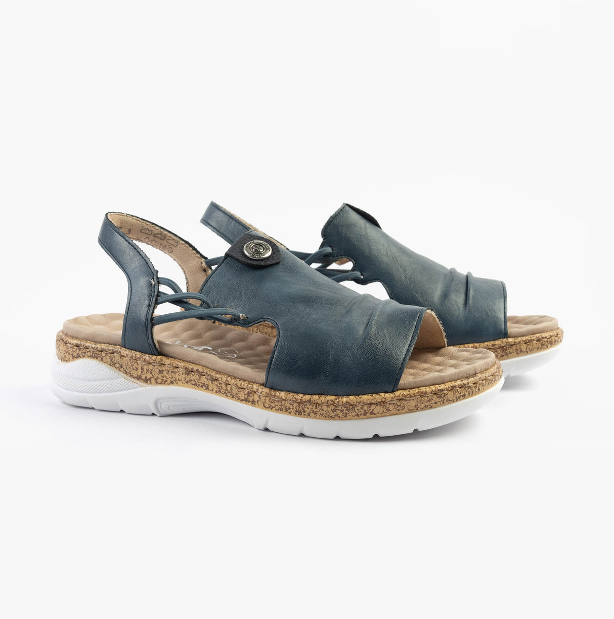 Rieker V2272-14 Womens Sandals Blue