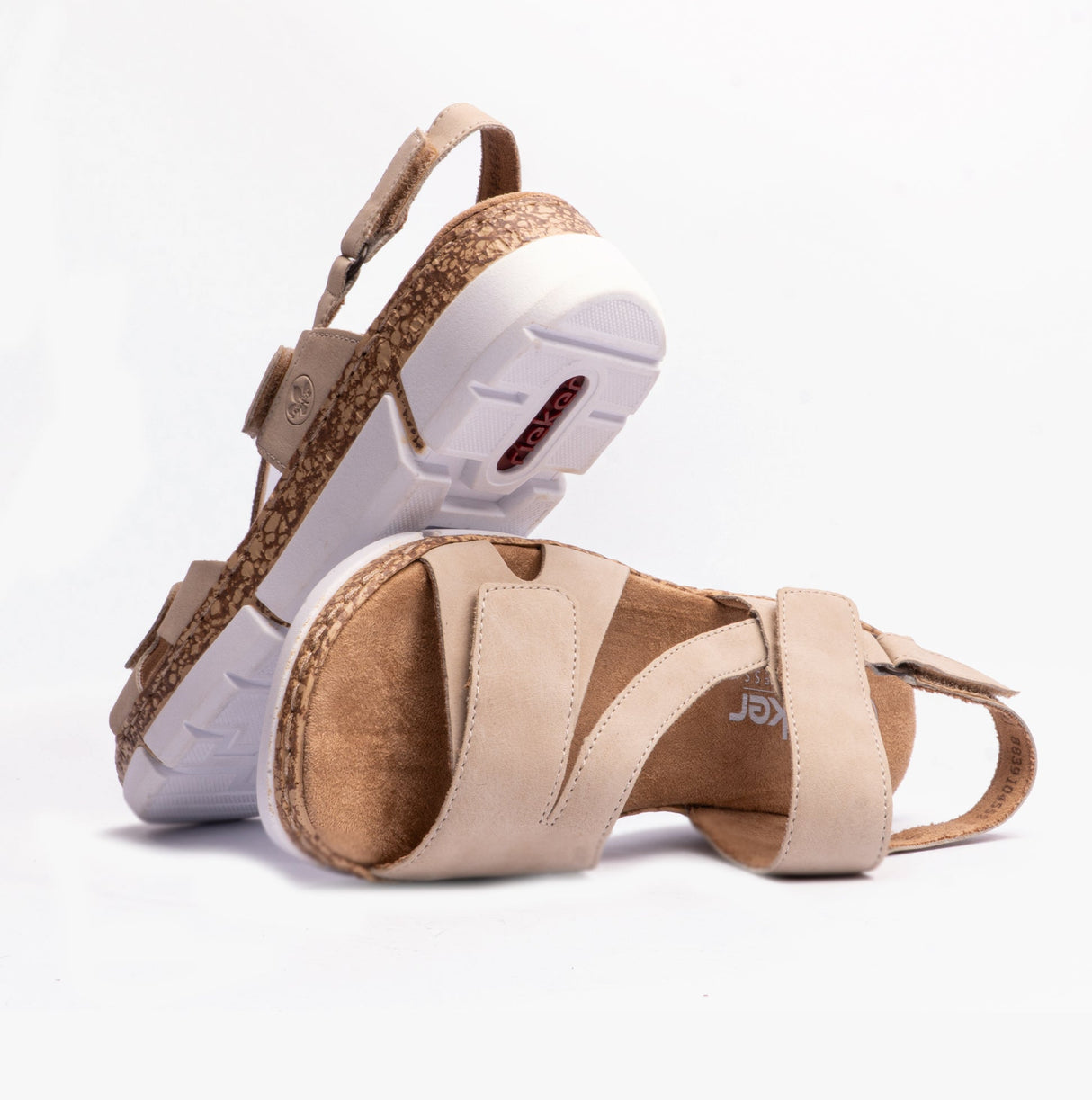 Rieker V2366-60 Womens Sandals Beige