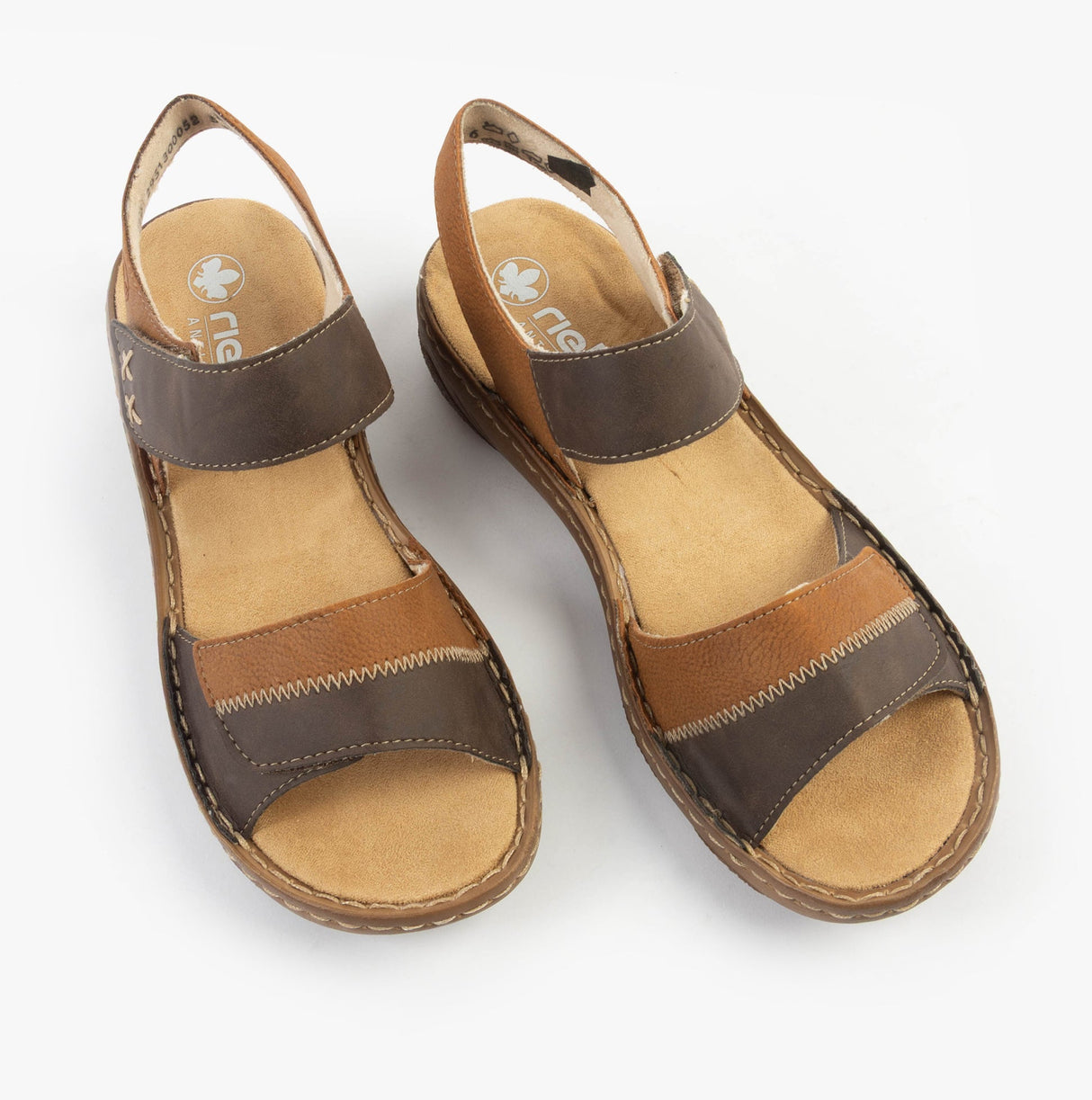 Rieker V2860-24 Womens Sandals Brown