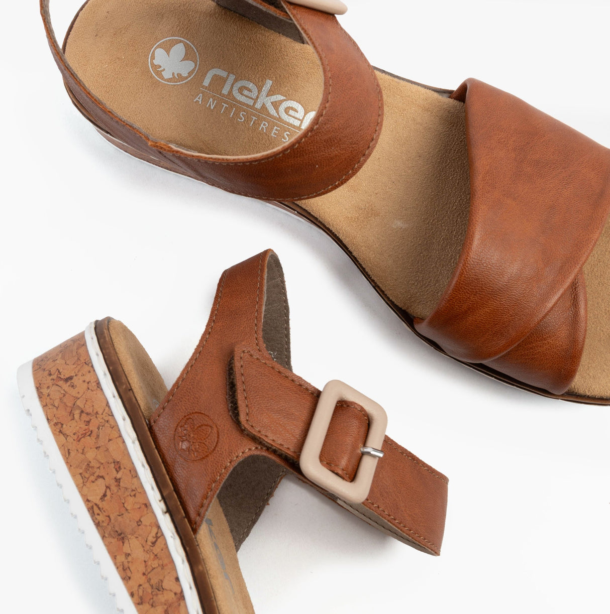 Rieker V3691-22 Womens Sandals Brown