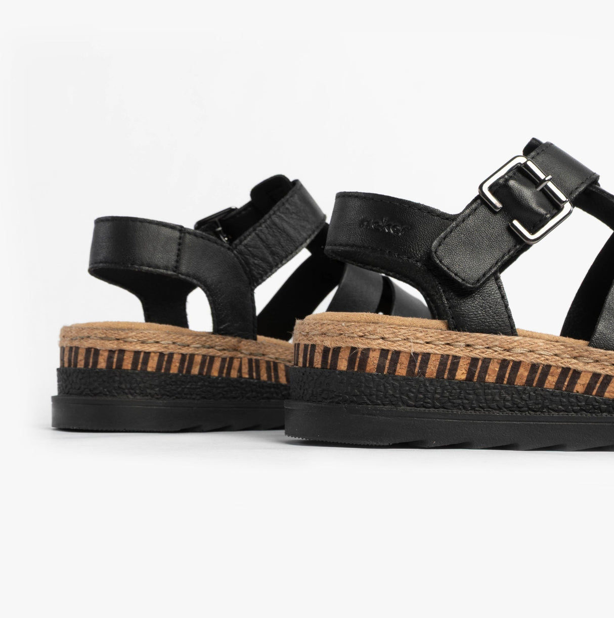 Rieker V7904-00 Womens Sandals Black