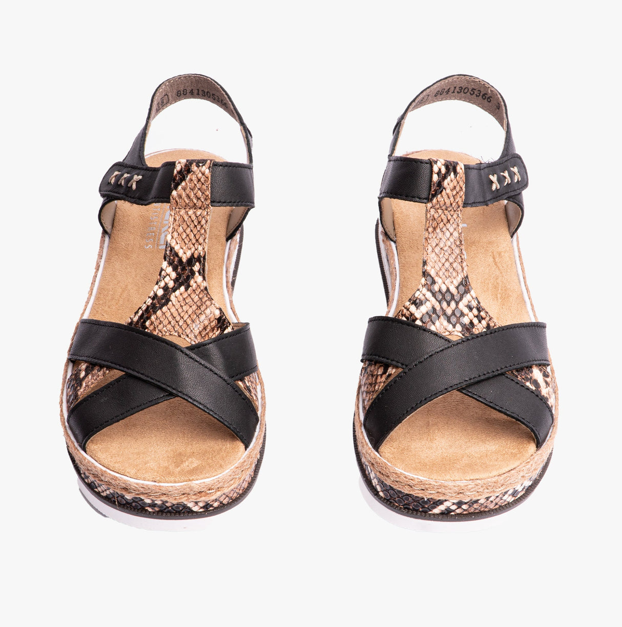 Rieker V7919-00 Womens Sandals Black