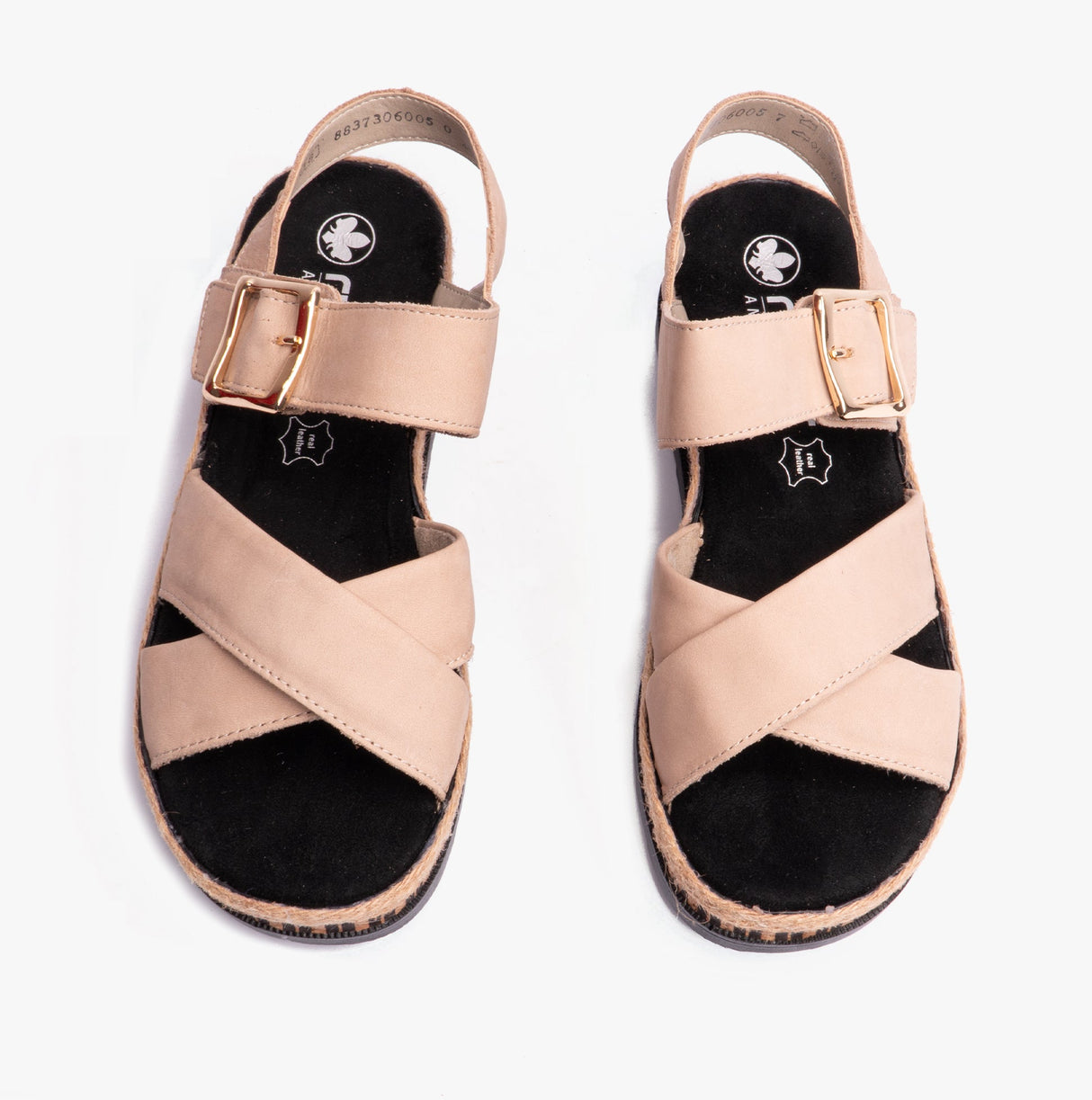 Rieker V7951-60 Womens Sandals Beige