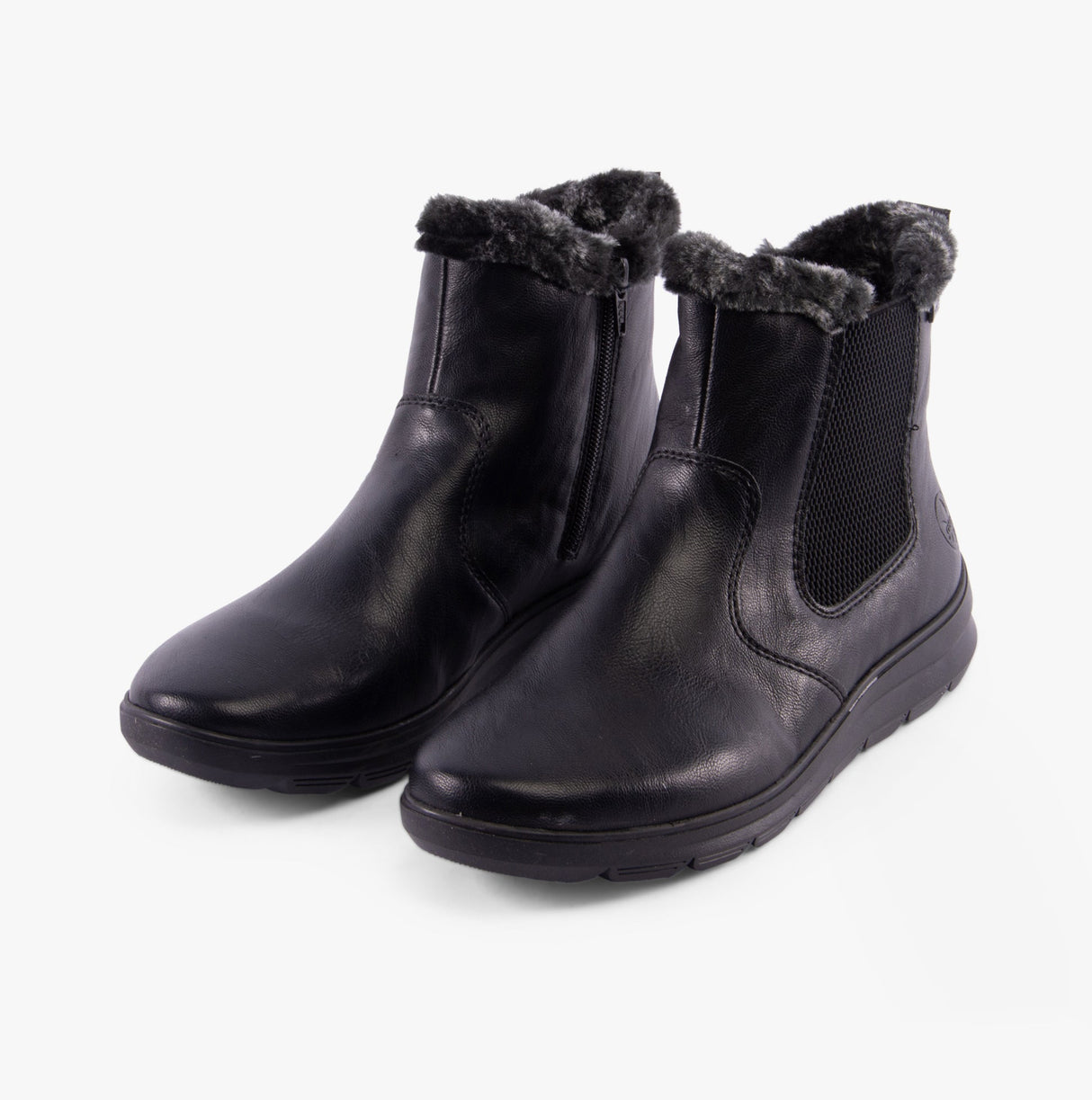 Rieker Z0061-00 Womens Boots Black