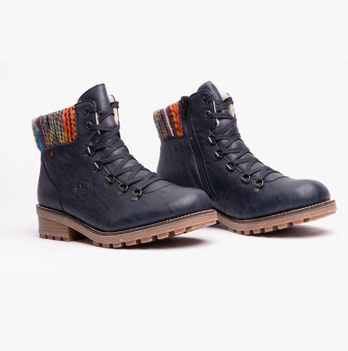 Rieker Z0445-14 Womens D-Ring Boots Blue