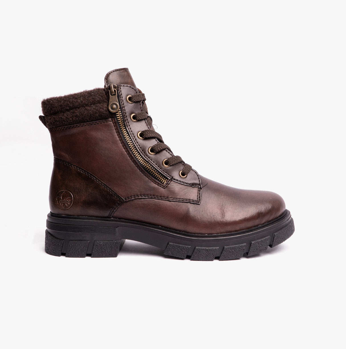 Rieker Z9103-25 Womens Leather Boots Brown