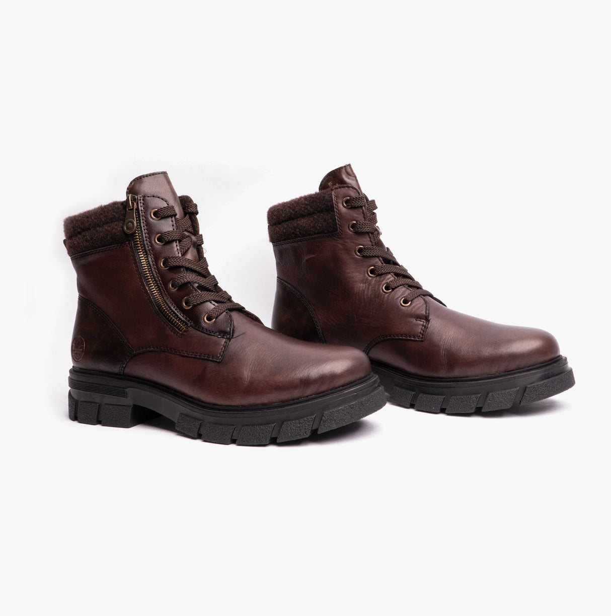 Rieker Z9103-25 Womens Leather Boots Brown