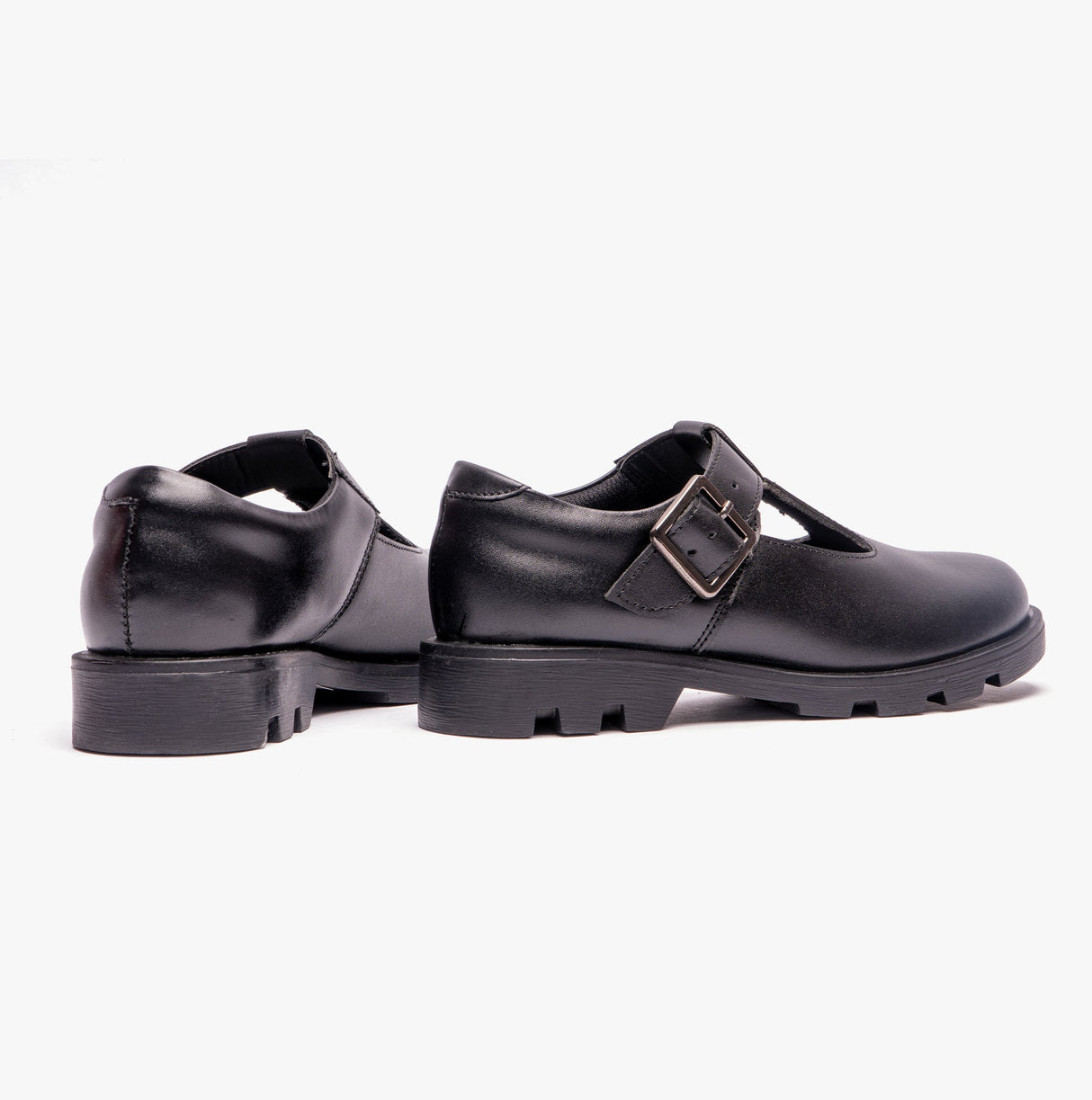 Roamers G705A Girls T-Bar Buckled School Shoes Black