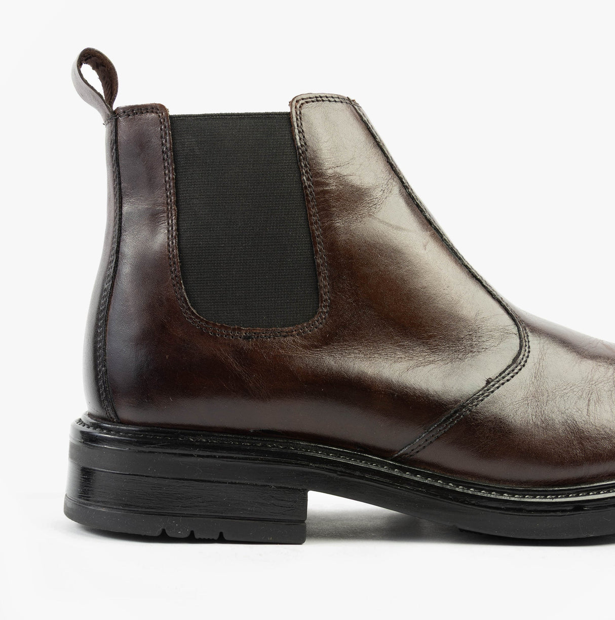 Roamers OLIVER Mens Twin Gusset Soft Leather Chelsea Boots Brown