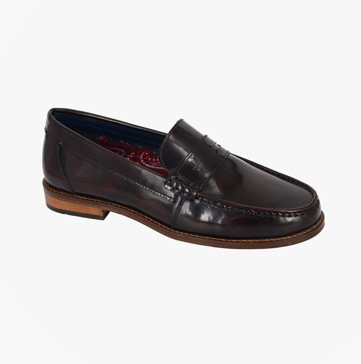 Roamers M550BD Mens Loafers Burgundy