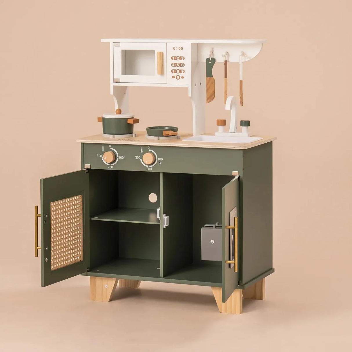 Tiny Chef - Wooden Play Kitchen - Vintage Green