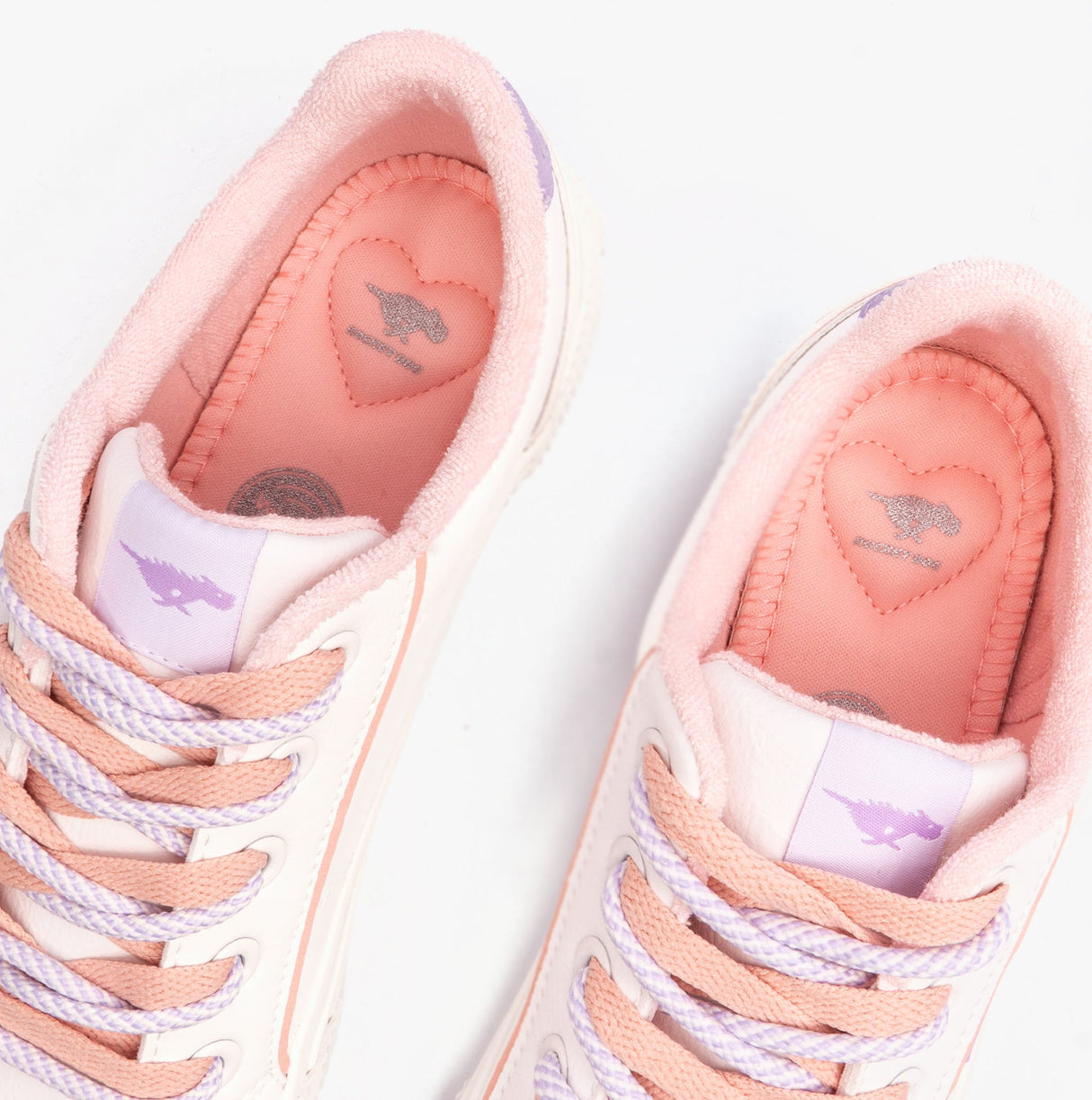 Rocket Dog CHEERY 80s Womens Trainers White/Lavender