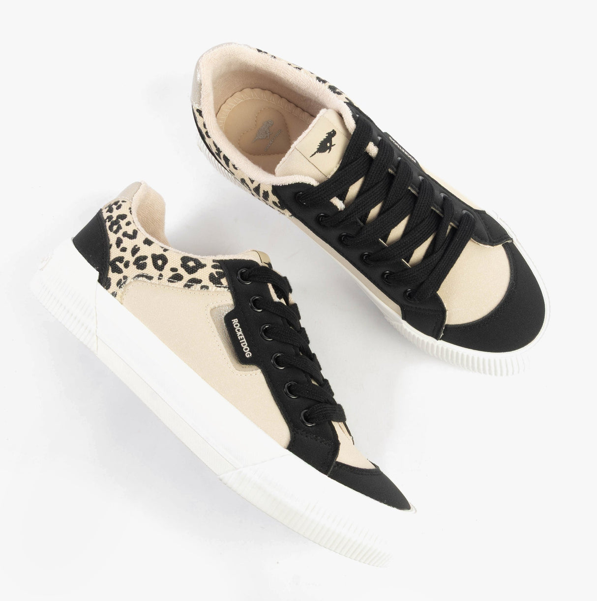 Rocket Dog CHEERY BLOCKED Womens Trainers Black/Natural
