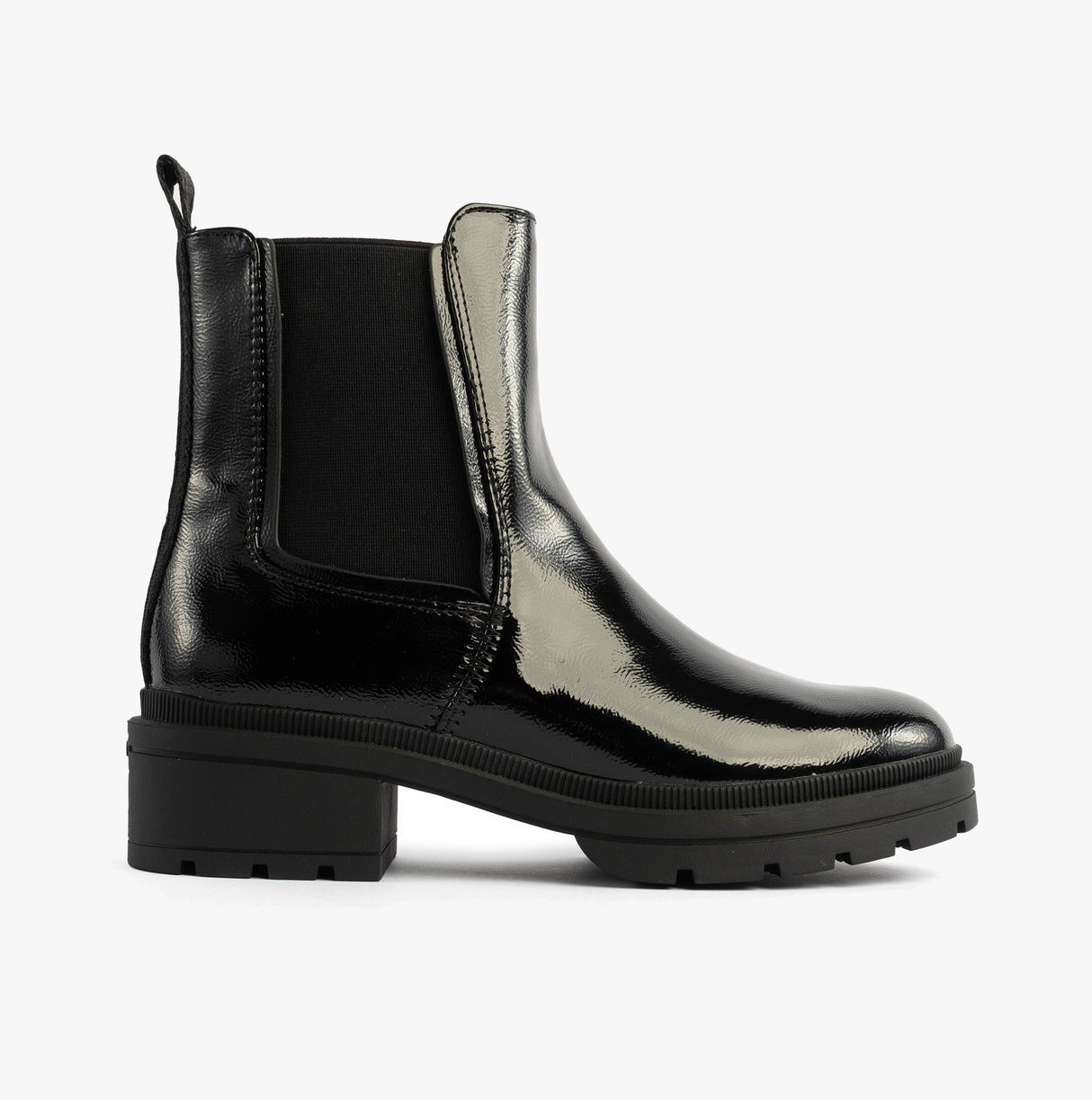 Rocket Dog IGGIE Womens Chelsea Boots Black Patent