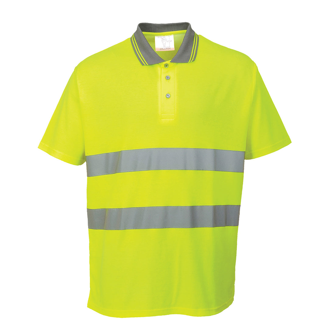 Portwest Hi-Vis Cotton Comfort Polo Shirt S/S