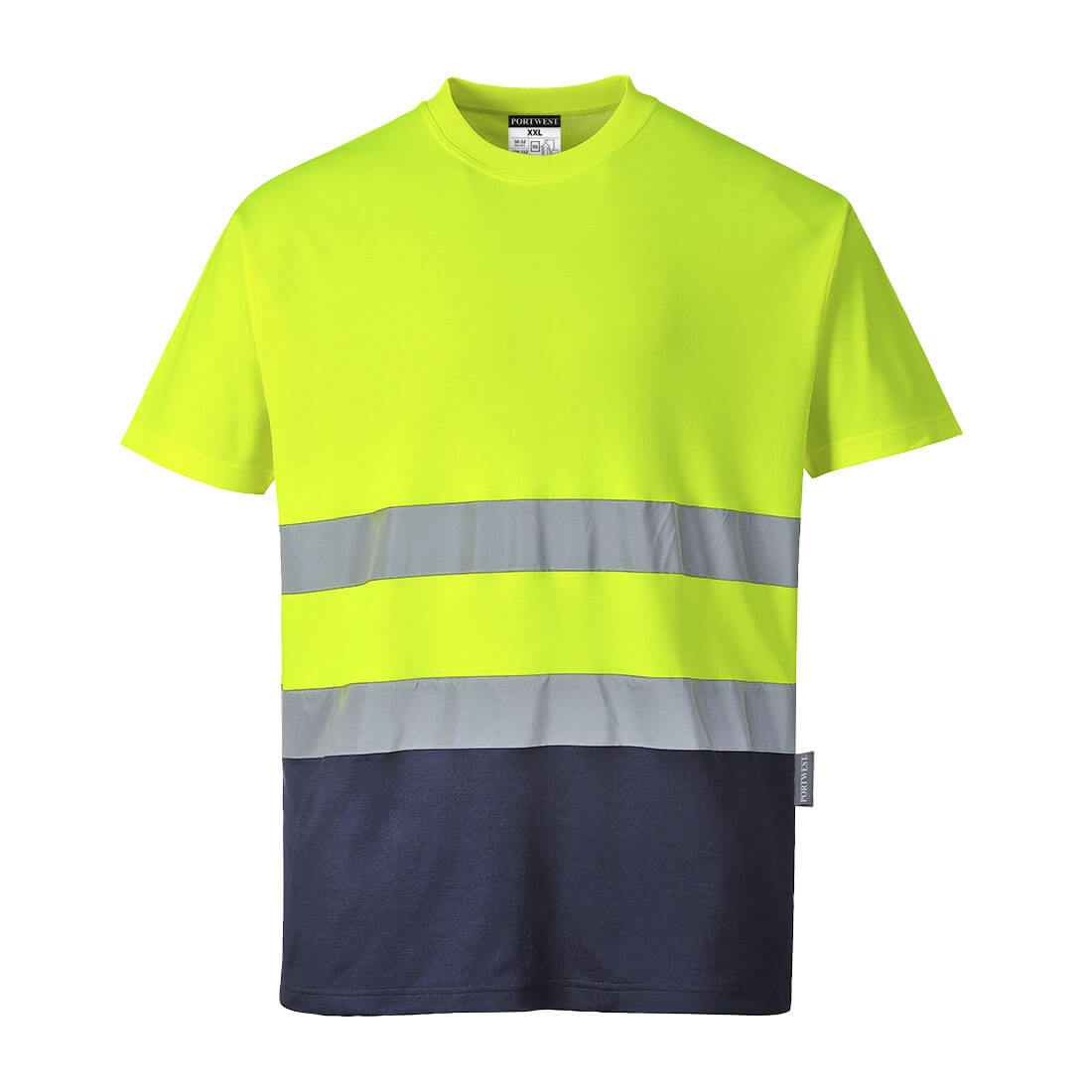 Portwest Hi-Vis Cotton Comfort Contrast T-Shirt S/S