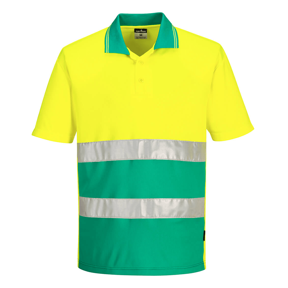 Portwest S175 Hi-Vis Lightweight Contrast Breathable Polo Shirt