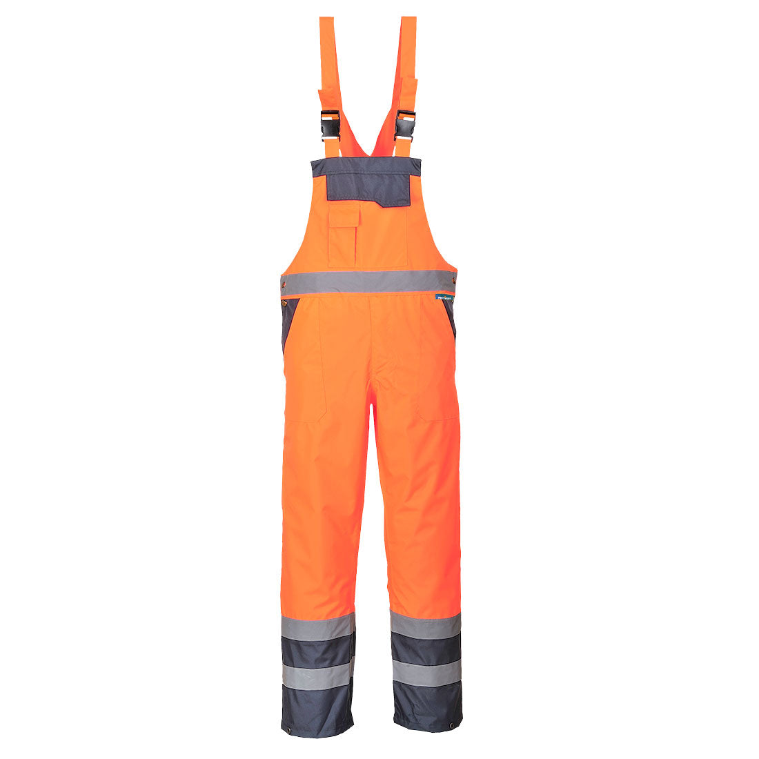 Portwest Hi-Vis Breathable Contrast Rain Bib and Brace