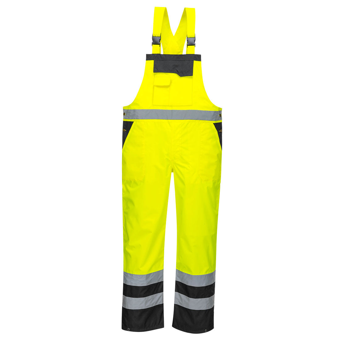 Portwest Hi-Vis Breathable Contrast Rain Bib and Brace