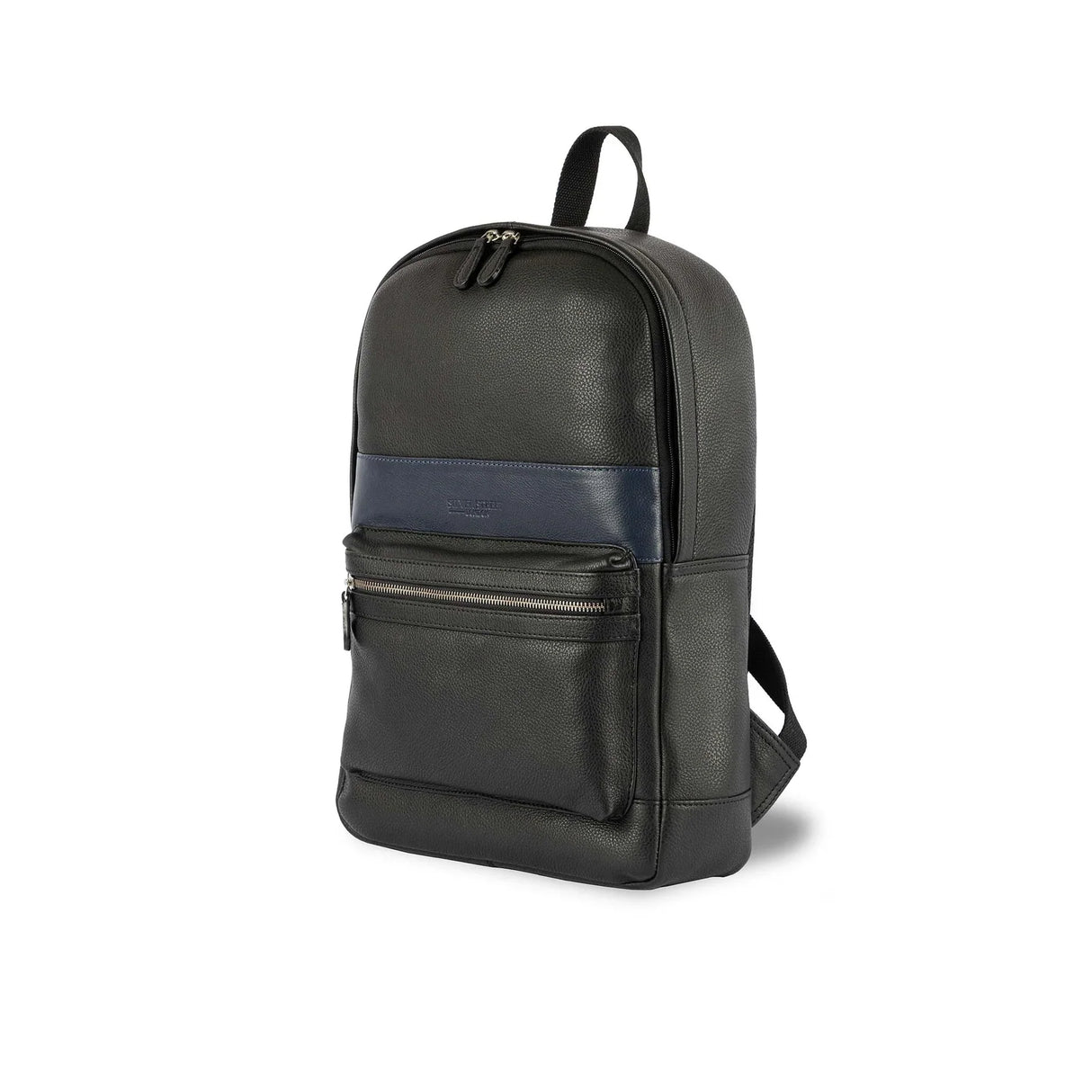 Silver Street London BOURNE Mens Leather Backpack Black