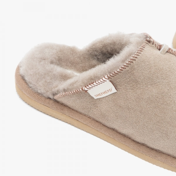 Shepherd HUGO Mens Sheepskin Mules Stone
