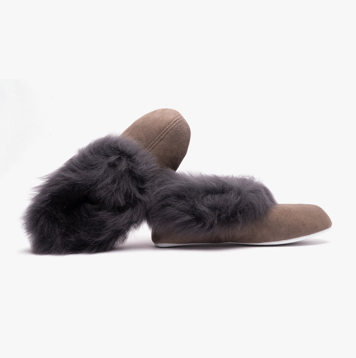 Shepherd ANNELIE Womens Sheepskin Full Slippers Asphalt