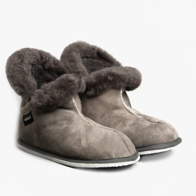 Shepherd BELLA Womens Sheepskin Slipper Boots Asphalt