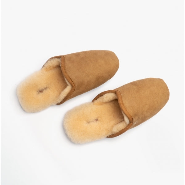 Shepherd CLEO Womens Sheepskin Mules Chestnut