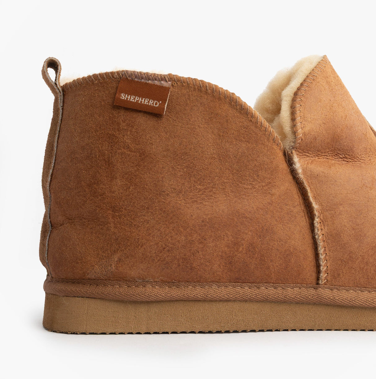 Shepherd ANTON Mens Sheepskin Slipper Boots Brown