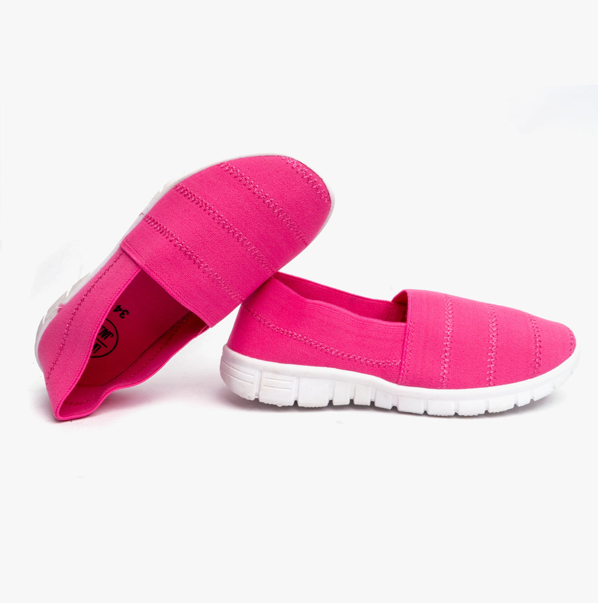 Shumo NADIA Girls Slip-On Casual Trainers Fuchsia
