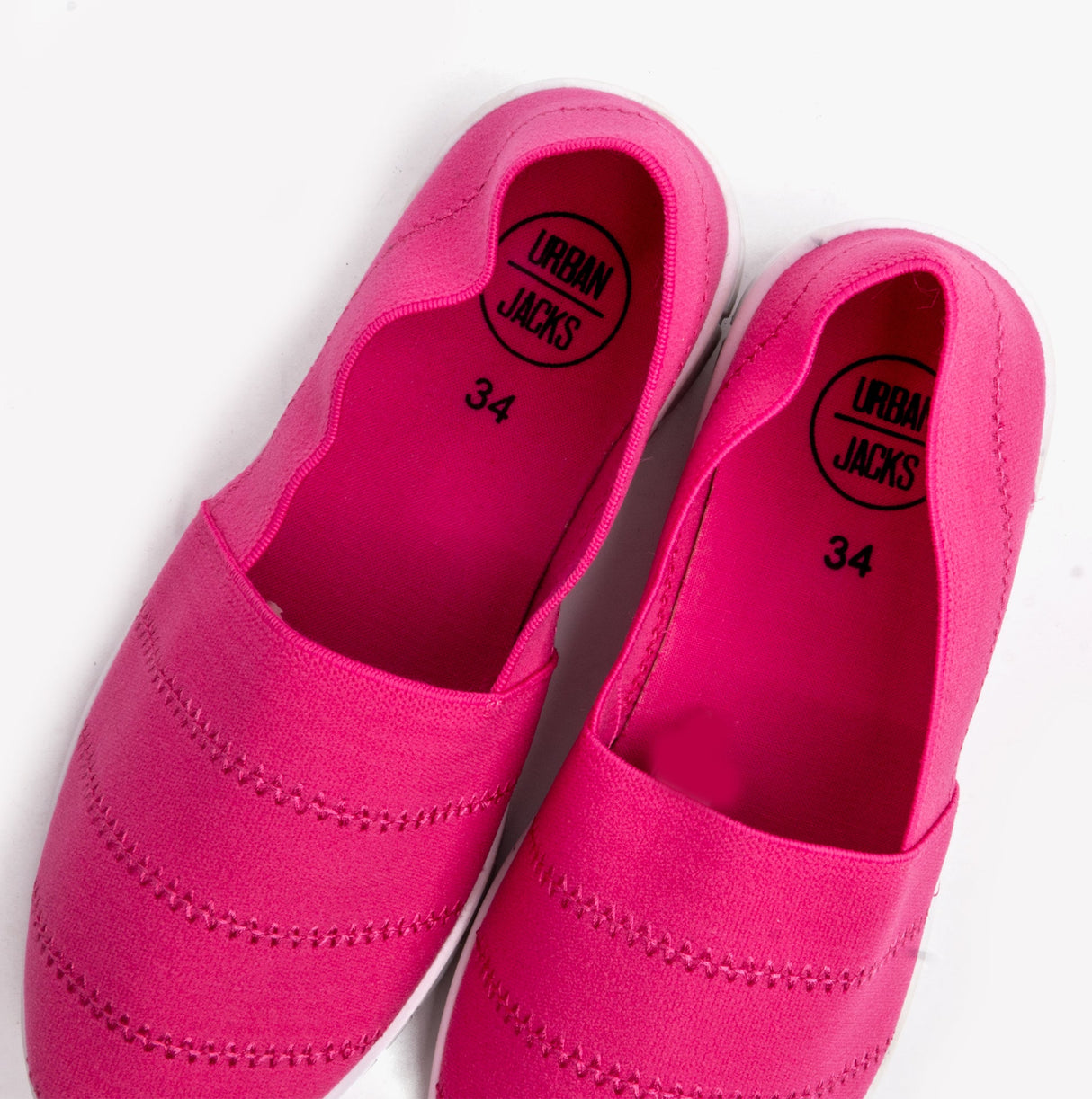 Shumo NADIA Girls Slip-On Casual Trainers Fuchsia