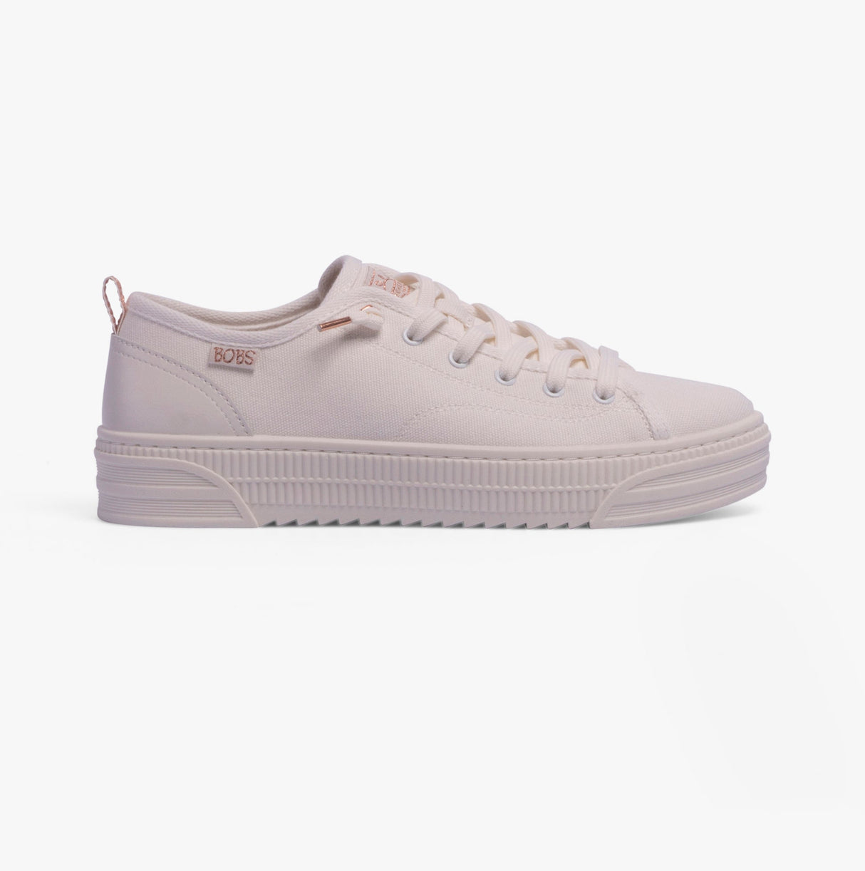 Skechers 114640/OFWT BOBS COPA Womens Canvas Trainers Off White