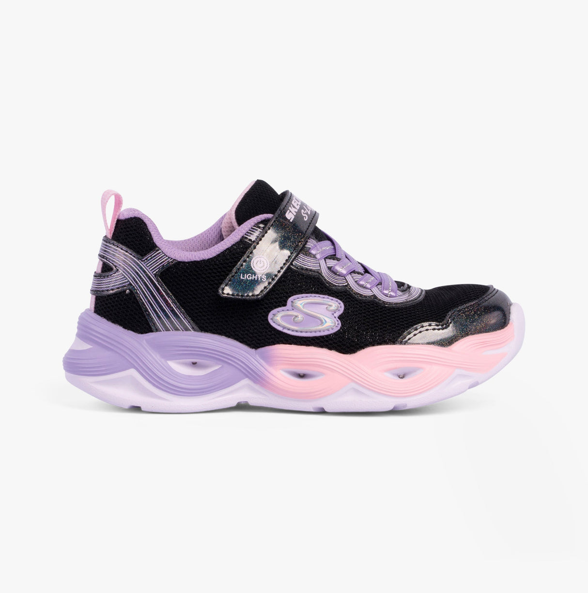 Skechers 303717L/BKMT S-LIGHTS: TWISTY GLOW Girls Trainers Black/Multi