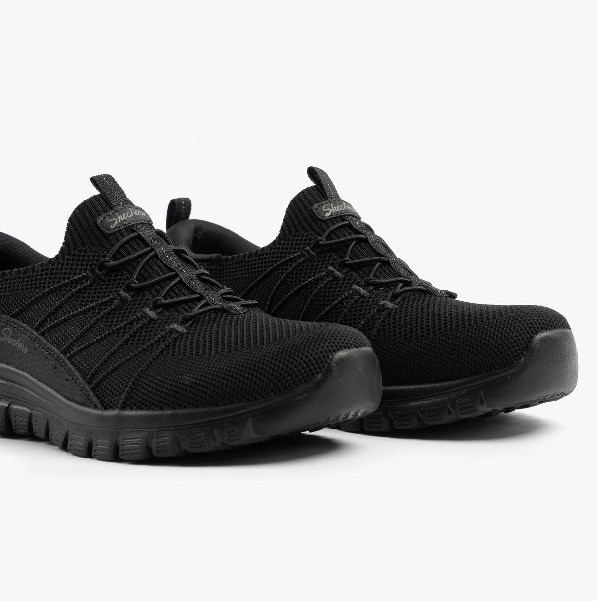 Skechers 100702/BBK GRACEFUL - PICTURE PERFECT Womens Trainers Black