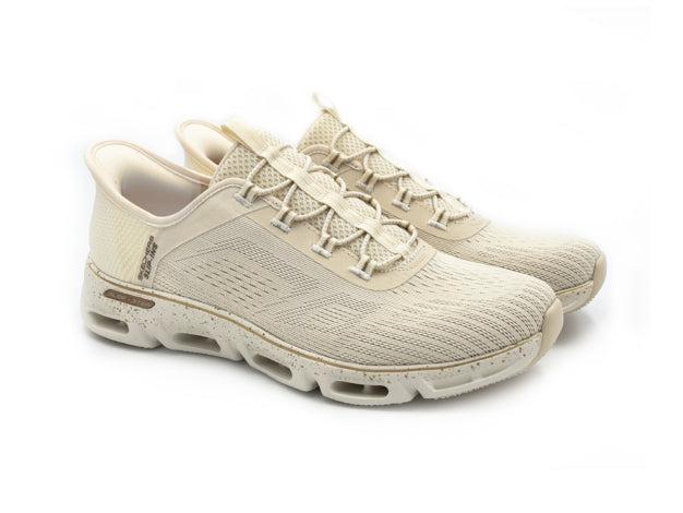 Skechers 104610/NTGD GLIDE-STEP GRATIFY - PACE Womens Trainers Natural/Gold