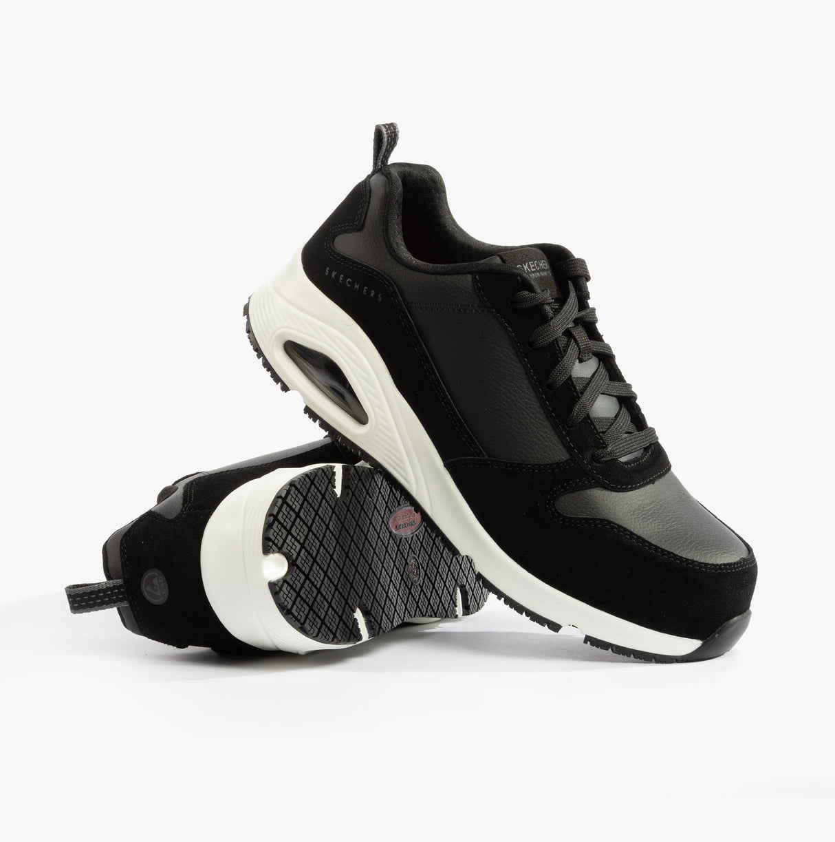 Skechers Work 108147EC UNO SR - ELAINY Womens Safety Trainers Black/White