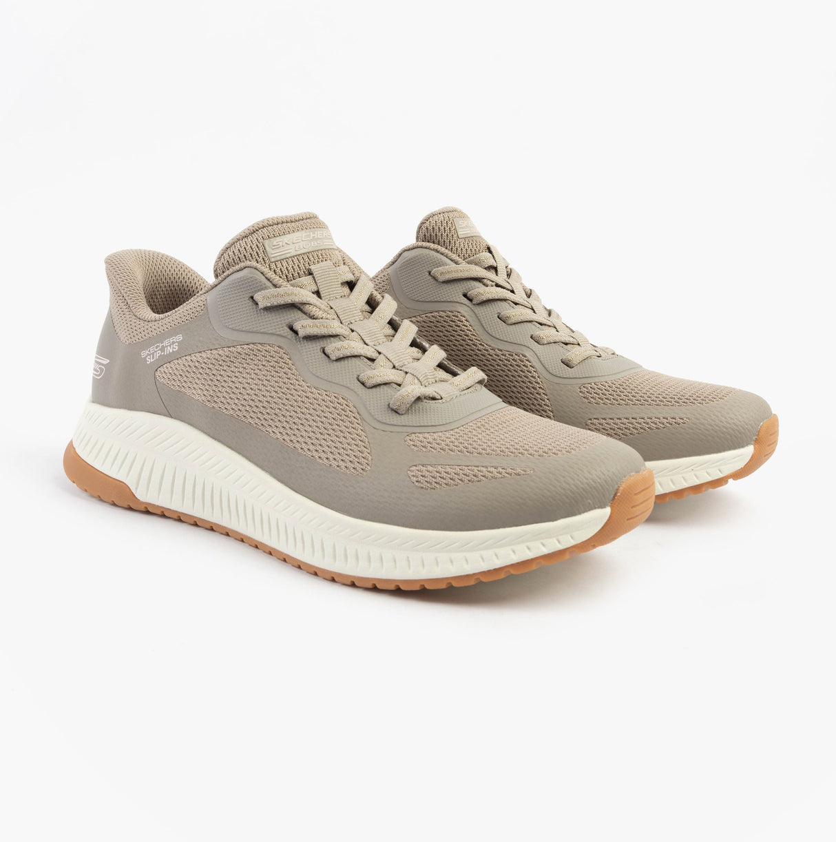 Skechers 117624/TPE BOBS SQUAD 4 - STAPLE LOOK Womens Trainers Taupe