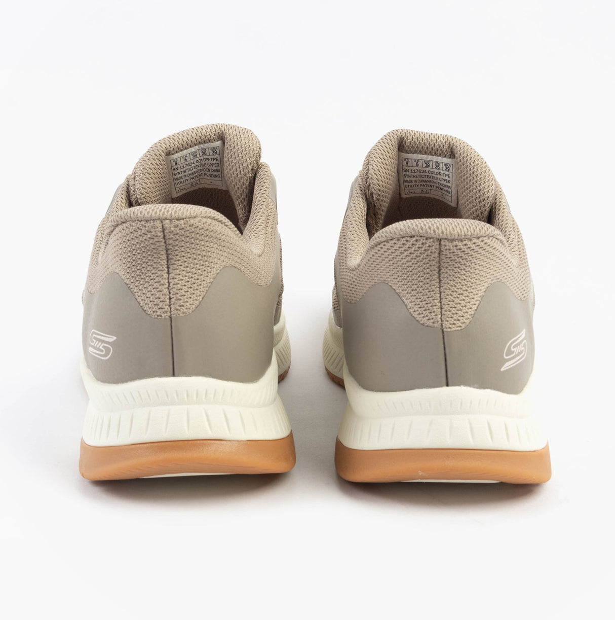 Skechers 117624/TPE BOBS SQUAD 4 - STAPLE LOOK Womens Trainers Taupe