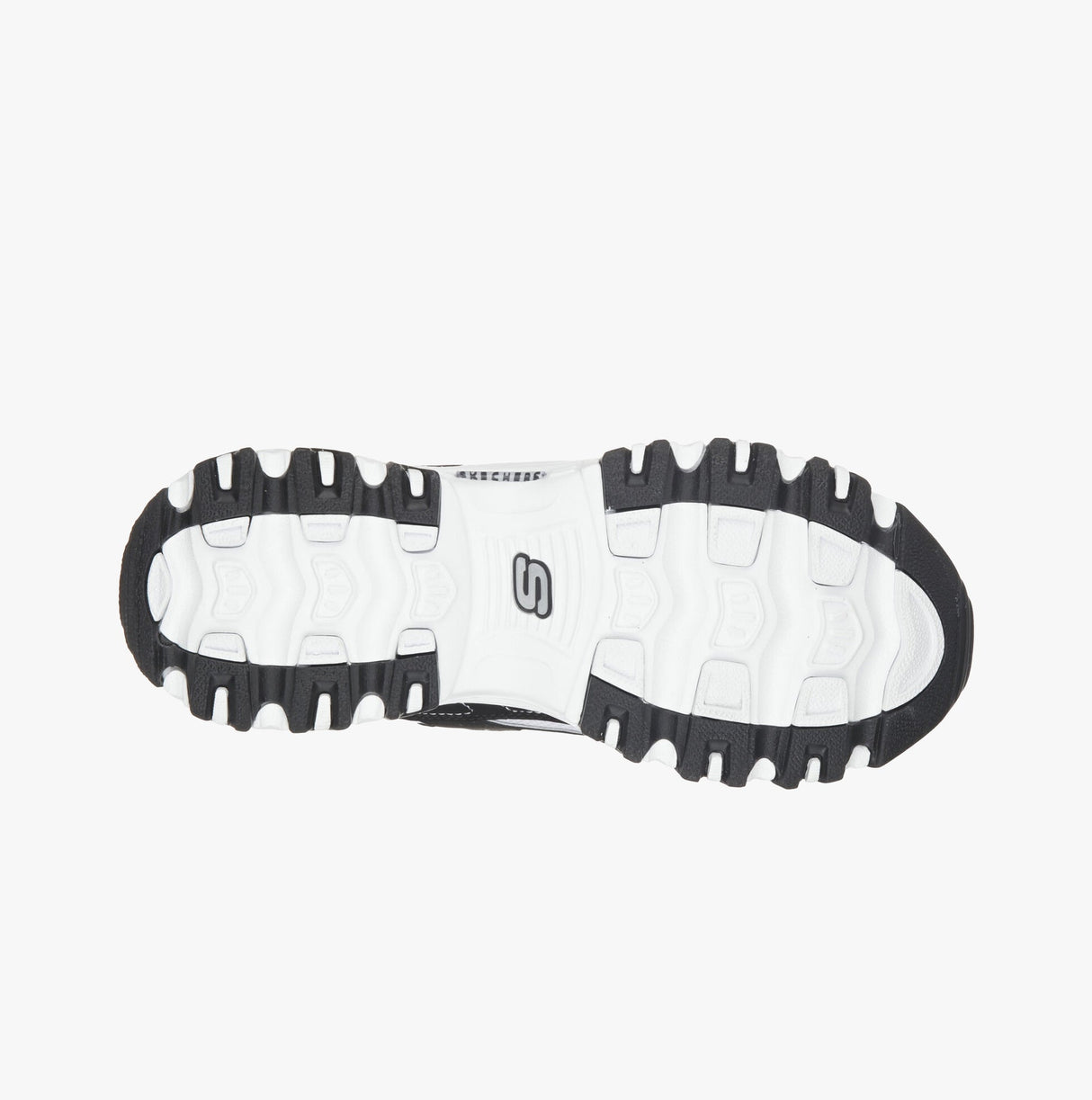 Skechers 11930/BKW D'LITES-BIGGEST FAN Womens Sneaker Black/White