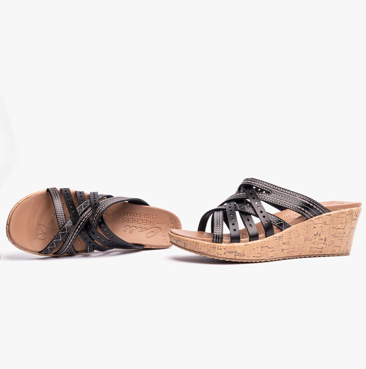 Skechers 119578/BLK BEVERLEE - HOT SPRING Womens Sandals Black