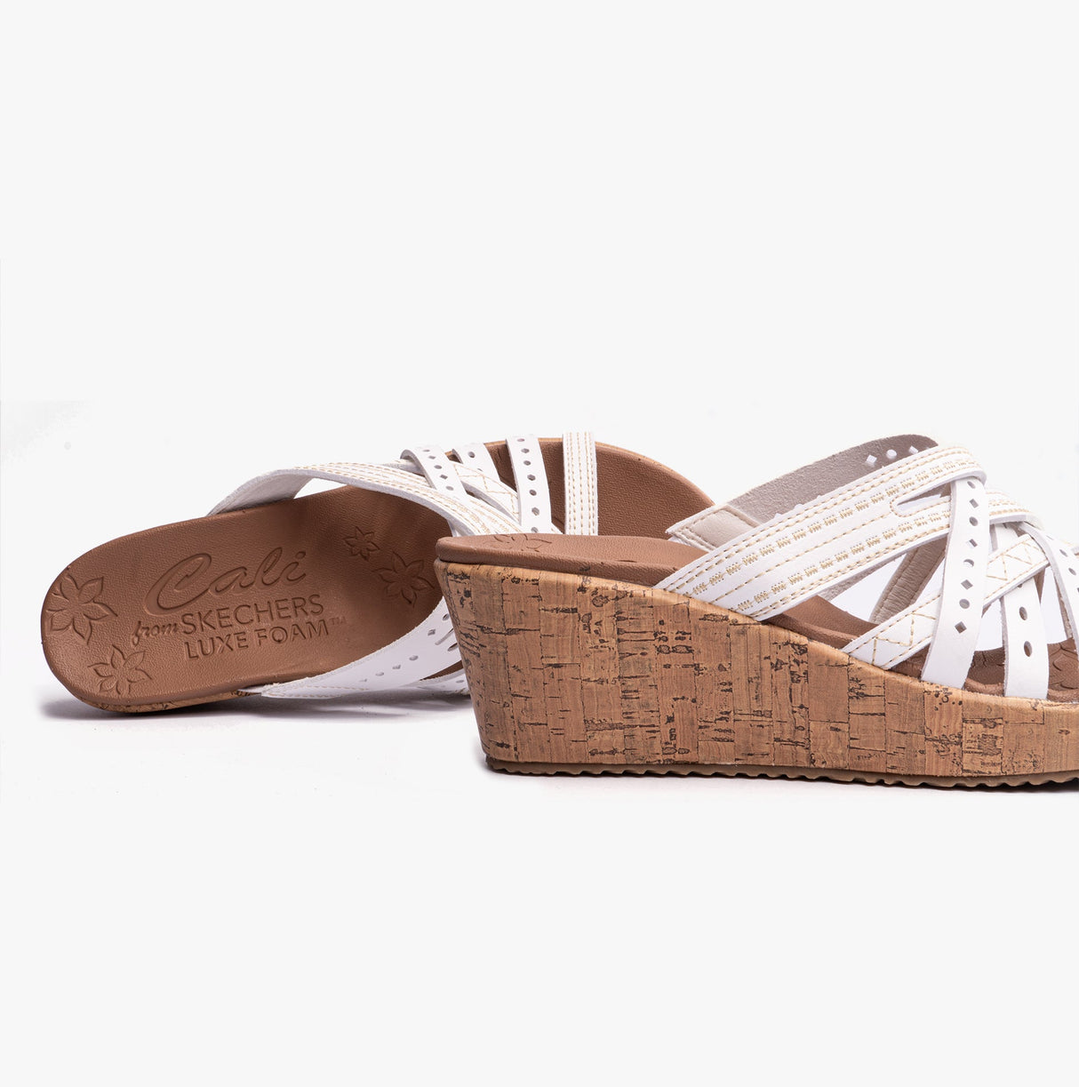 Skechers 119578/WHT BEVERLEE - HOT SPRING Womens Sandals White