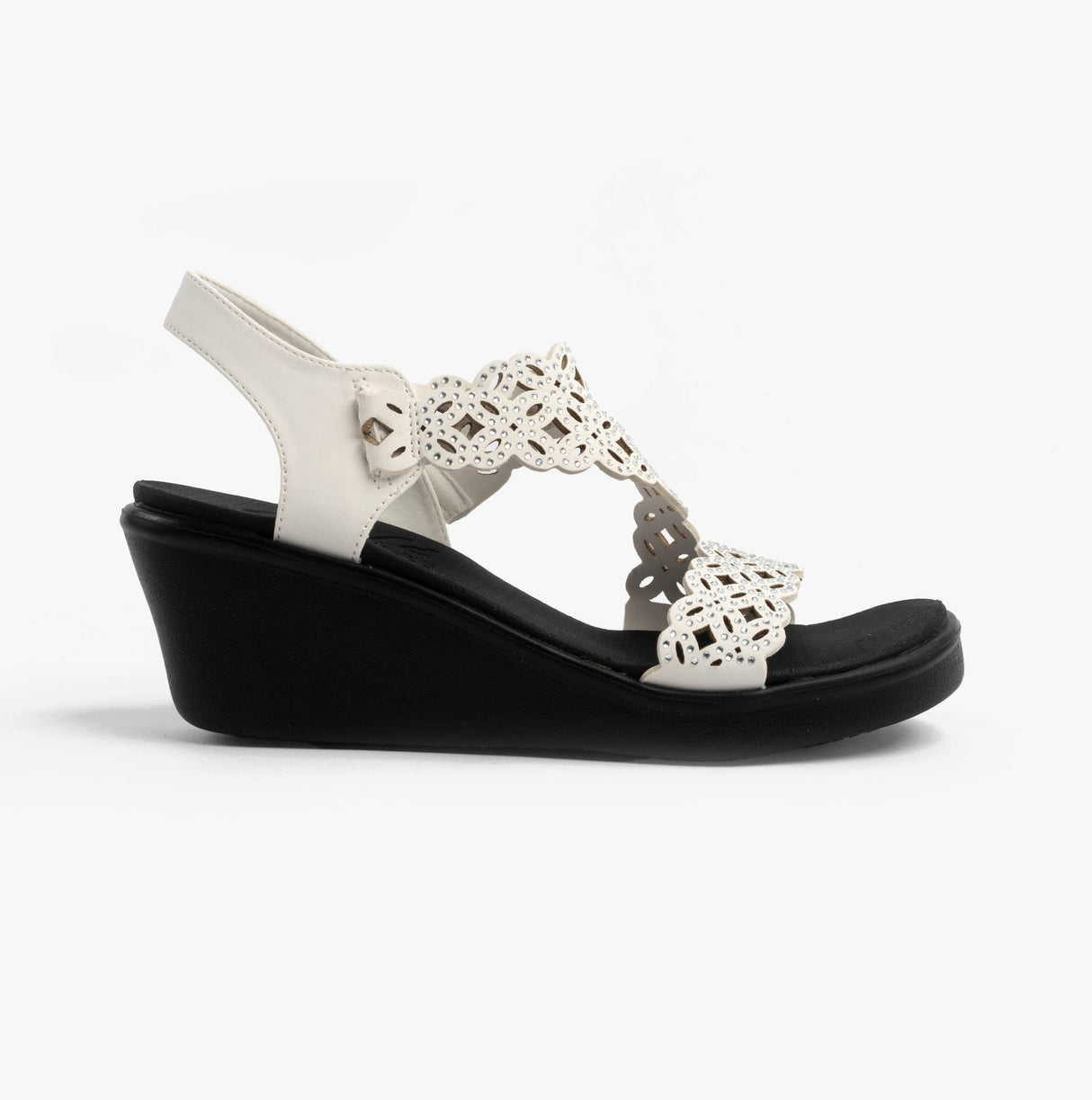 Skechers 119617/WHT RUMBLE ON - SASSIER DAYZ Womens Sandals White