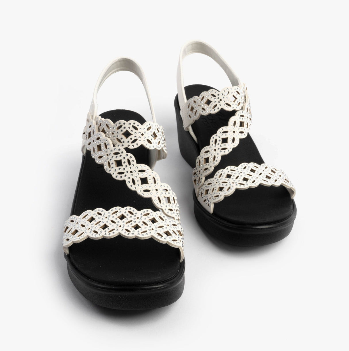 Skechers 119617/WHT RUMBLE ON - SASSIER DAYZ Womens Sandals White