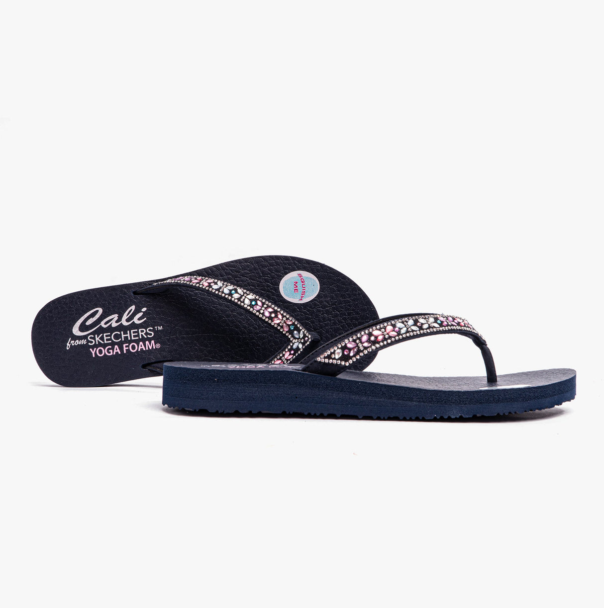 Skechers 119660/NVMT MEDITATION - BUTTERFLY GARDEN Womens Sandals Navy/Multi