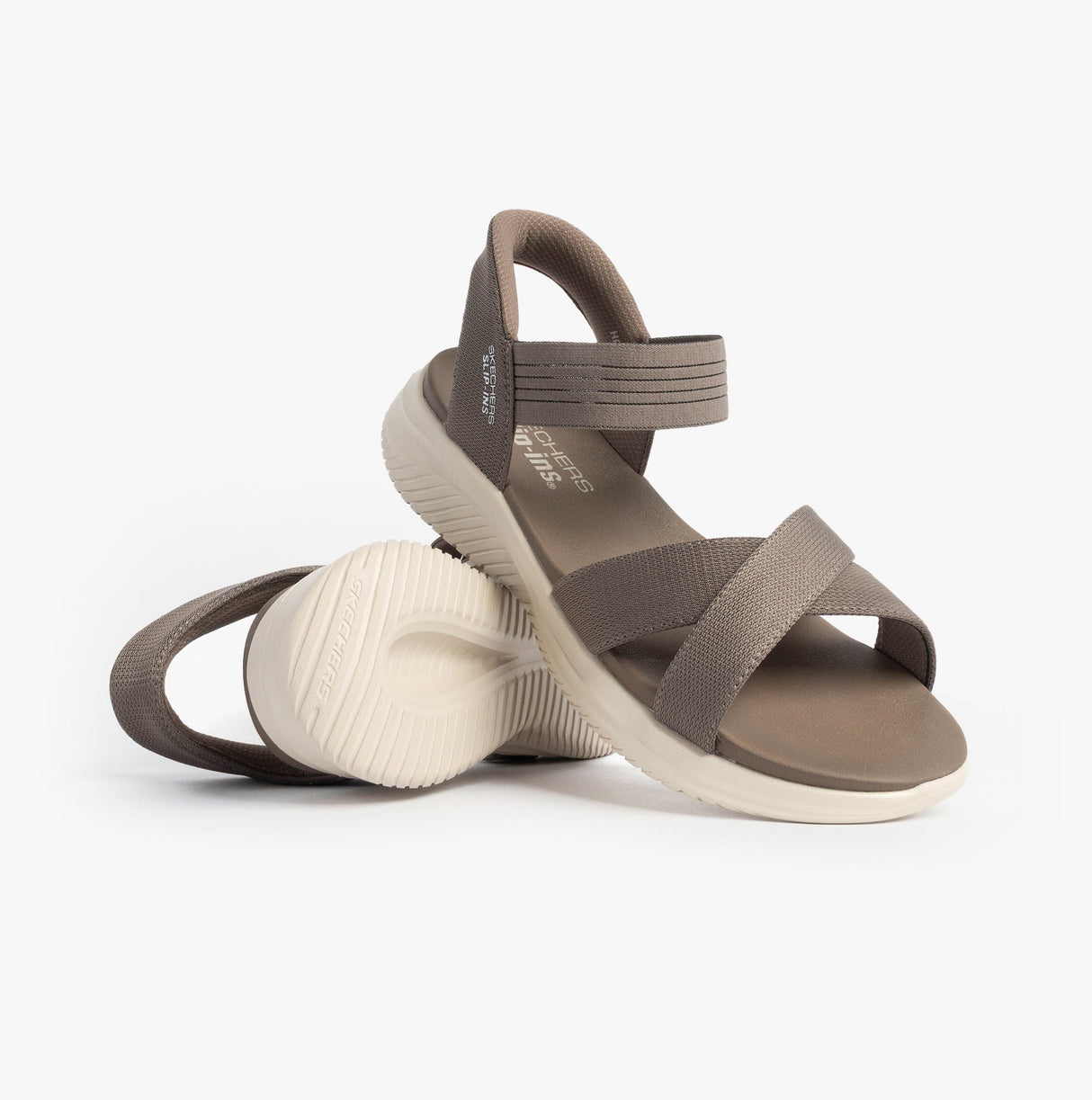 Skechers 119975/DKTP ULTRA FLEX 3.0 - NEVER BETTER Womens Sandals Dark Taupe